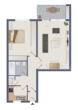 Grundriss - Wohnen am Mühlenkamp – 2-Zimmer-Wohnung mit modernisierter Ausstattung
